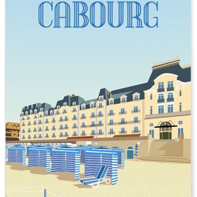 Affiche illustration de la ville de Cabourg
