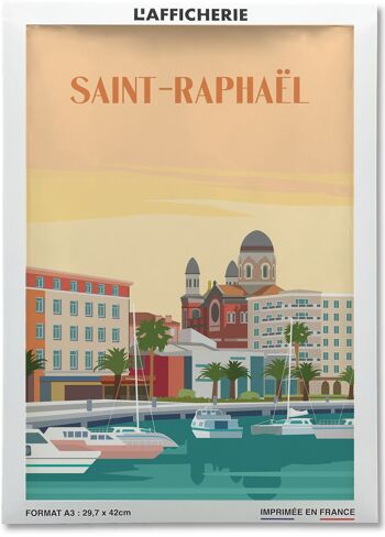 Affiche illustration de la ville de Saint-Raphaël 2