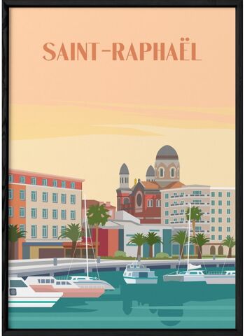 Affiche illustration de la ville de Saint-Raphaël 3