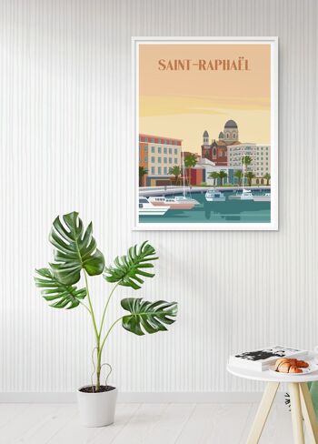 Affiche illustration de la ville de Saint-Raphaël 4