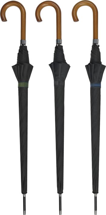CLIMA Parapluie Long Automatique Noir | coupe-vent 1