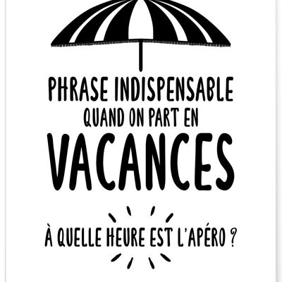 Affiche "Phrase Vacances"