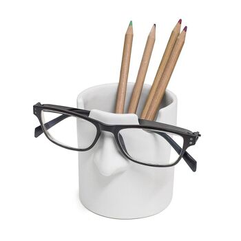 Porte-crayons et porte-lunettes, M. Tidy, blanc 1