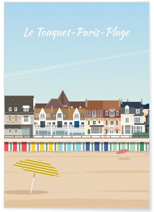 Affiche illustration Le Touquet-Paris-Plage