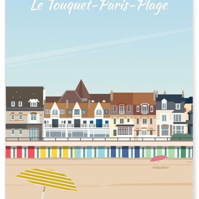 Illustrationsplakat Le Touquet-Paris-Plage