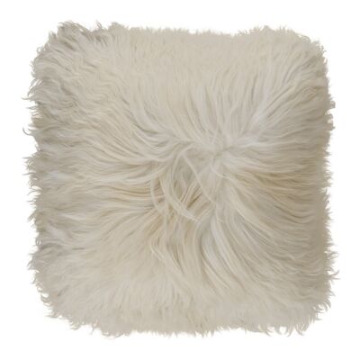 Coussin en peau de mouton islandais Blanc