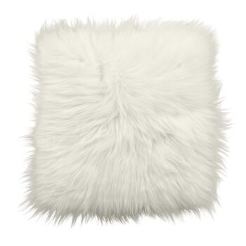 Coussin de chaise Texel en peau de mouton blanc 2