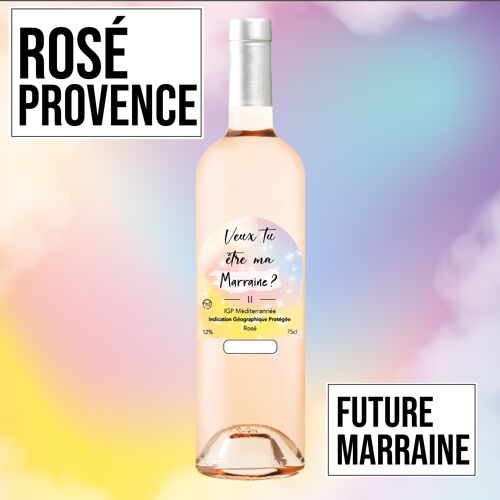 Vin cadeau "Marraine" - IGP Méditérrannée ROSE 75cl
