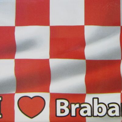 Kühlschrankmagnet Flagge mit i-Liebe Brabant