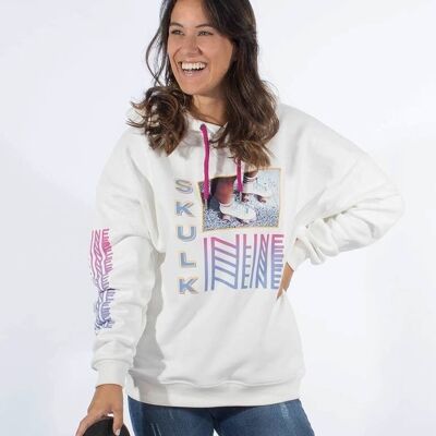 Sudadera con capucha Inline - Blanco