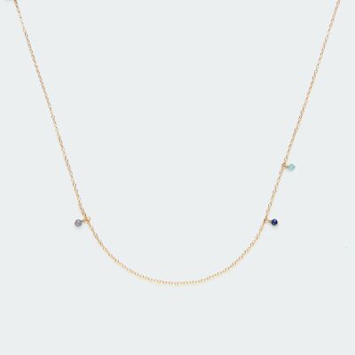 Minimal Ocean palette necklace gold