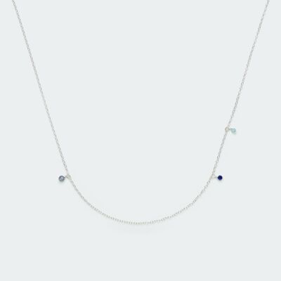 Minimal Ocean palette necklace silver