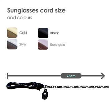 Lunettes de soleil Chain Cord Black Basic (Unisexe) 5