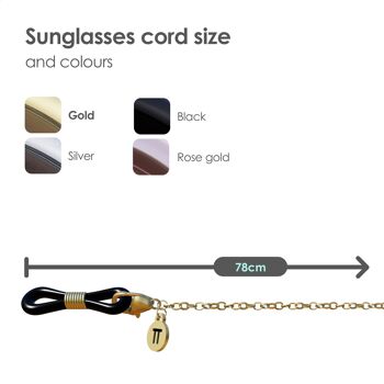 Lunettes de soleil Chain Cord Gold Basic (Unisexe) 5
