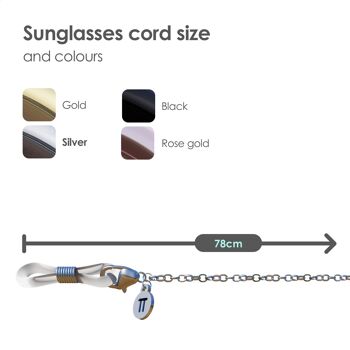 Lunettes de soleil Chain Cord Silver Basic (Unisexe) 5