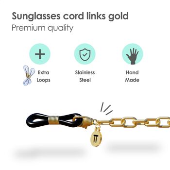 Lunettes de soleil Chain Cord Gold Links (Unisexe) 2