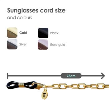 Lunettes de soleil Chain Cord Gold Links (Unisexe) 5