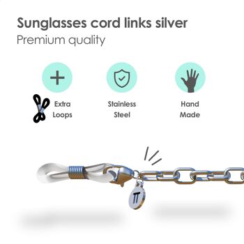 Lunettes de soleil Chain Cord Silver Links (Unisexe) 2