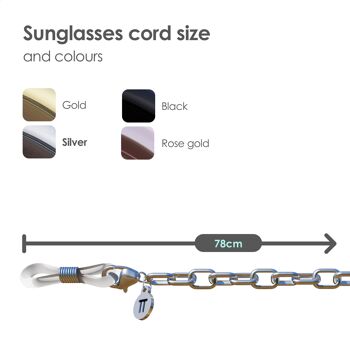 Lunettes de soleil Chain Cord Silver Links (Unisexe) 5