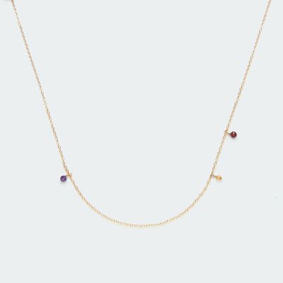 Minimal Sunset palette necklace gold