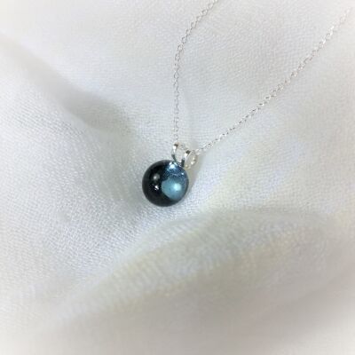 Pearl necklace Duck blue