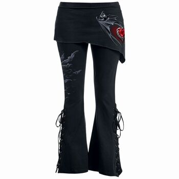 BAT'S HEART - Legging Bootcut 2en1 avec jupe micro oblique 5