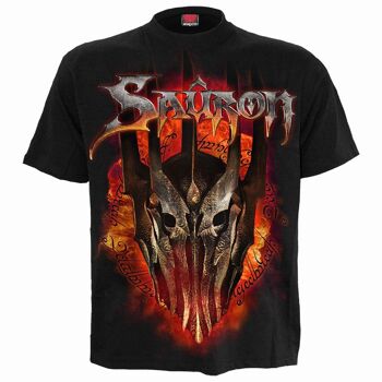 LOTR - SAURON - METAL TEE - T-shirt imprimé devant noir 2