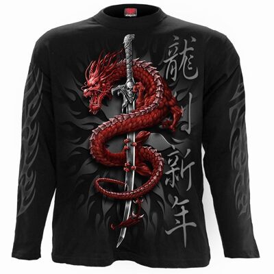 ORIENTAL DRAGON - Longsleeve T-Shirt Black