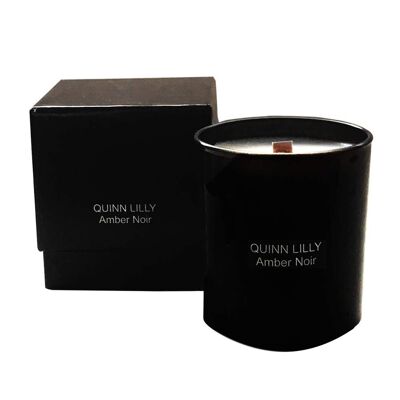 Amber Noir Soy Candle With Wooden Wick