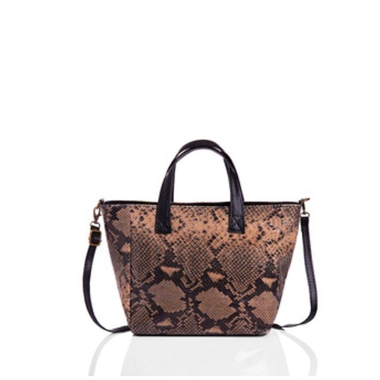 Bolso shopper Serpiente brown
