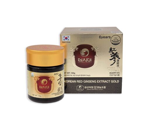 Ginseng Rojo Coreano Extracto Gold frasco 100g