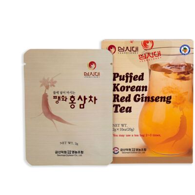 Rojo Coreano Ginseng Tea - 10 bolsas