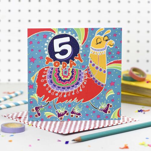 'Five Today' Birthday Card