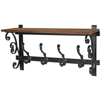 Scroll Shelf with 4 Hooks