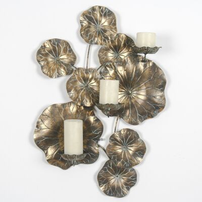 3 Candle Holder Lily Pad Sconce