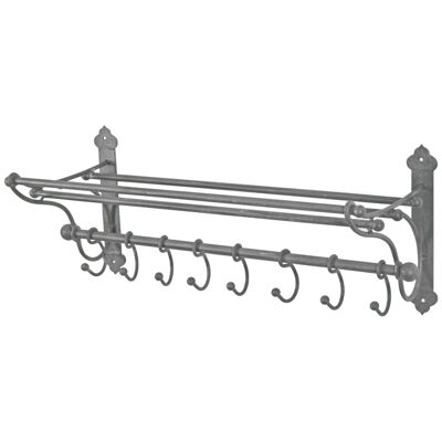Rail Shelf with Hooks