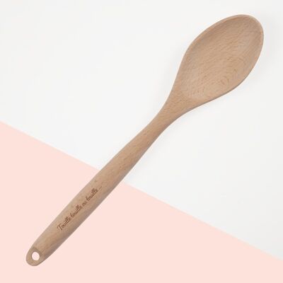 Spoon engraved "touille touille ou touille"