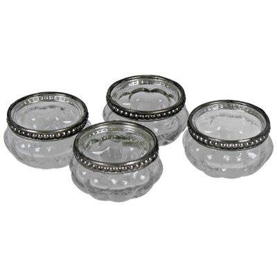T-light Bowls S/4, Clear