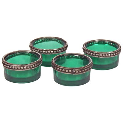 T-Light Pots S/4, Emerald