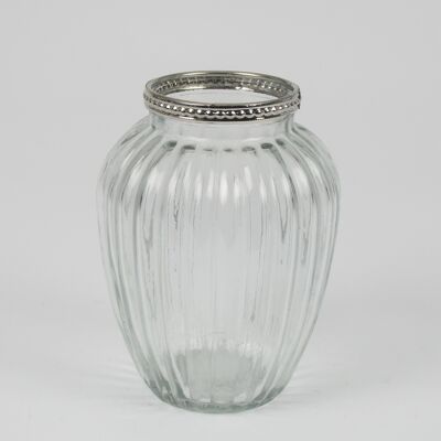 Ribbed T-Light Vase, Large