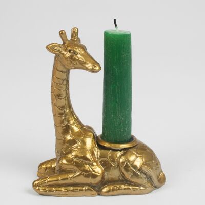 GIRAFFE SITTING C'STICK BRASS 12cm