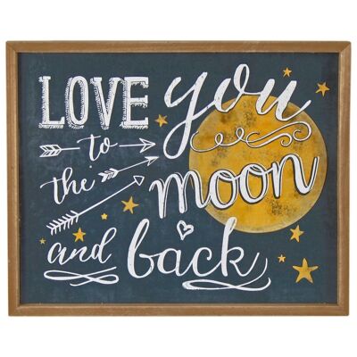 "Love You To The Moon…" Framed Sign
