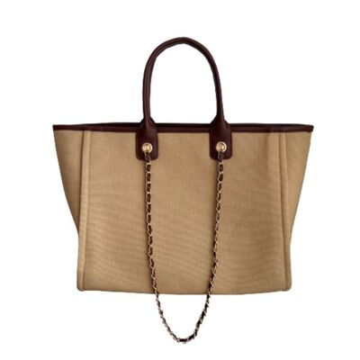Tripoli bag combined with brown chains