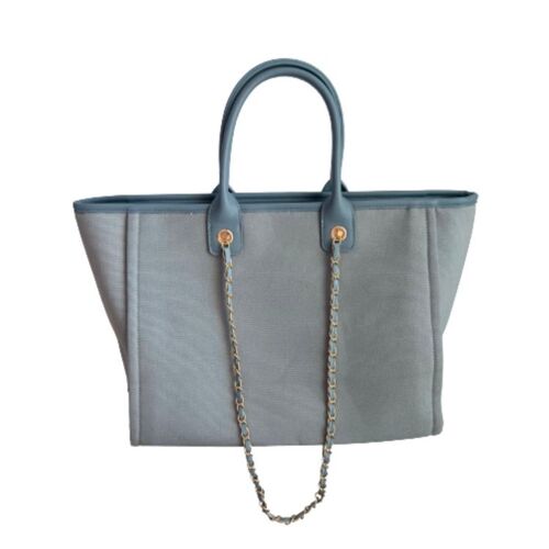 Bolso Tripoli combinado con cadenas light blue