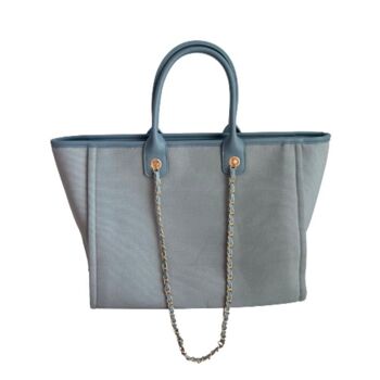 Sac Tripoli combiné avec des chaînes bleu clair