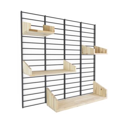 Paquete Fency Roomie Pressed Pallet Negro
