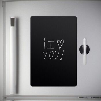Réfrigérateur pour tableau blanc, Noir, magnétique, avec marqueur 3