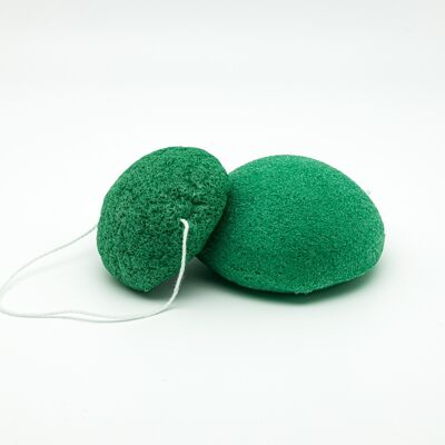 Konjac sponge with green tea - normal combination or oily skin - anti-oxidant and purifying - bulk