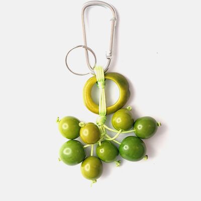 Tagua Keyring Make Your Own Kit - Green