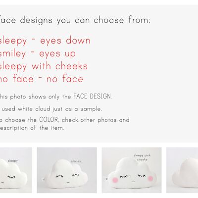 Beige Cloud Cushion - Sleepy With Cheeks